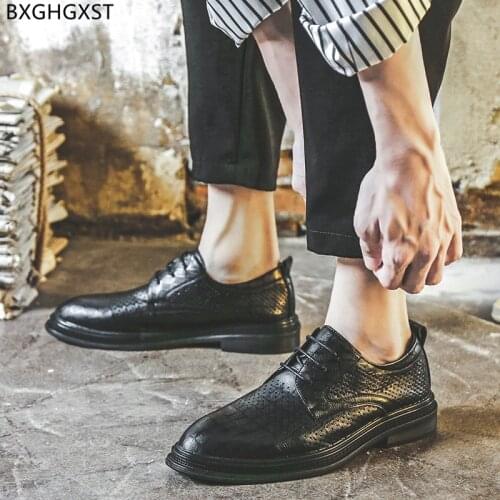 Black Mens Wedding Dress Shoes Oxford Leather Shoes for Man 2021 Designer Summer Shoes Men Zapatos De Hombre Chaussure De Homme