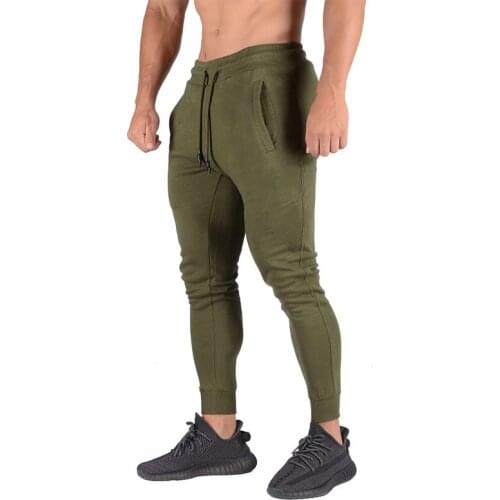 2021 New Sport Pants Training Solid color Gym Pants Quick Running Jogging Pants Men Bodybuilding Fitness Trousers Sportswear