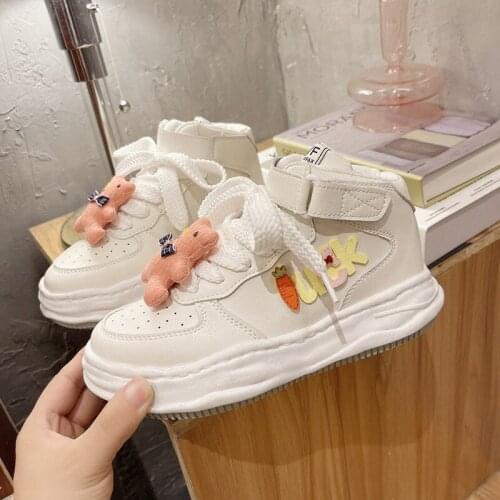 Autumn 2021 new high top small white shoes womens thick soled casual board shoes doll Korean version online Red trend