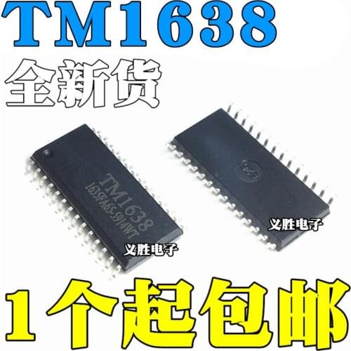 New and original TM1638 SOP28 LED Digital tube driver IC ED digital tube driver chips, LED driver Integration module, 28 foot p