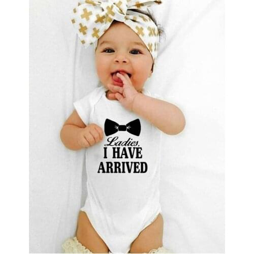 Infant Outfit I Have Arrived Ladies Baby Boys Jumpsuit Letter Print Clothes Infant Toddler Funny Clothes Kids Bodysuit