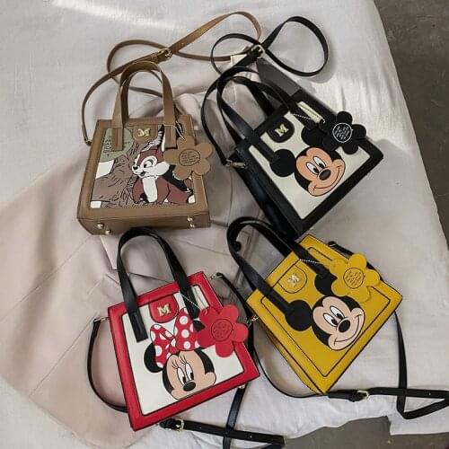Autumn New Handbag 2021 Fashion Cartoon Mickey Mouse Print Shoulder Bag Crossbody Bag Womens Shoulder Bag
