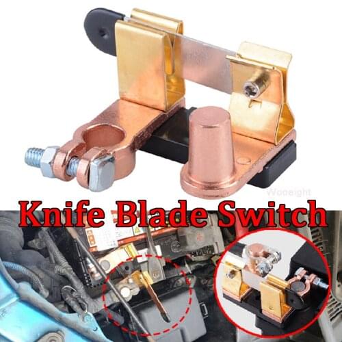 Wooeight Car Battery Cut Off Shut Off Switch 12V 24V For Top Post Terminal Battery Disconnect Knife Blade Master Power Switch