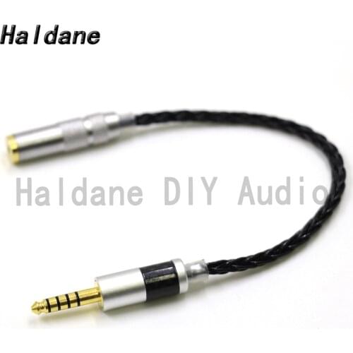 Haldane HIFI 7N Silver Plated 4.4mm Balanced Male to 2.5mm TRRS Balanced Female Audio Adapter Cable 4.4 to 2.5 Connector Cable