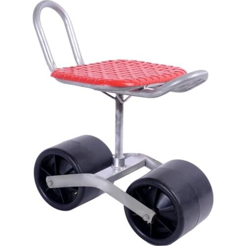 Firm iron Garden cart tool Planting pickingstool Comfortable PU sponge seat Pad Moving work chair with wheelsGarden Supplies
