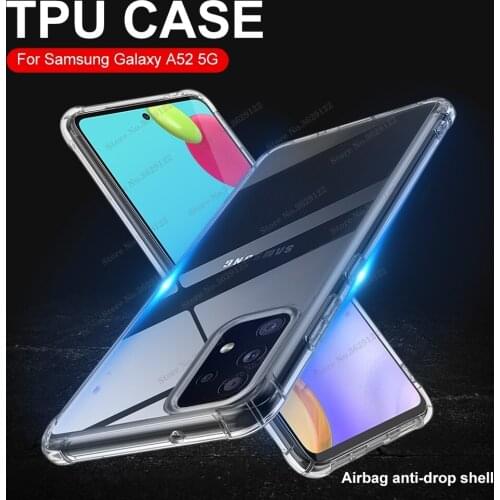 Shockproof Phone Case For Samsung Galaxy A52 5G A525F A52 case clear Silicone Cases Back Cover For Samsung A52 Cover A52 Cover