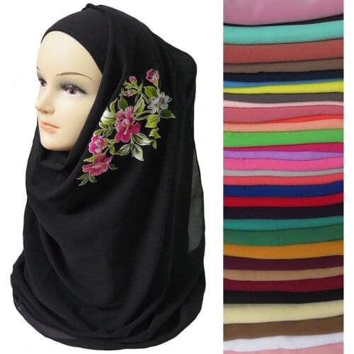 20pcs/lot Thick Chiffon Flowers Floral Print Muslim Womens Hijab Scarf Shawl Head Wrap