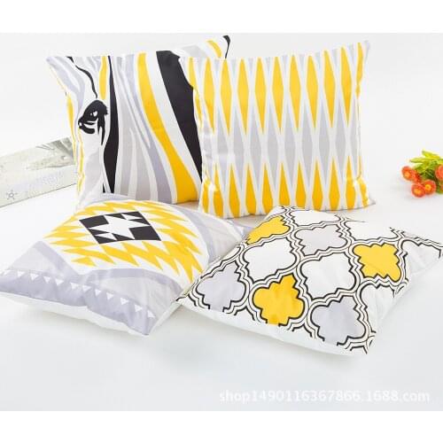 Spring and Summer Customized Home Sofa Office Pillow Cover without Core Cushion Cover Satin