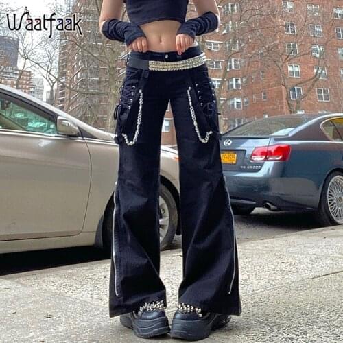 Широкие джинсы Waatfaak China At AliExpress