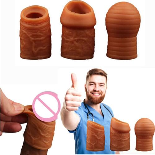 Prostata Lock Penis Ring Erotic Toys In Couple Enhance Erection Penis Sleeve Silicone Enlargement Glans Intimate Good for Men C6