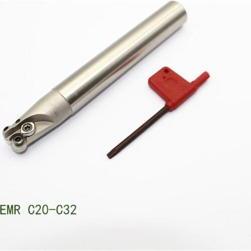 1pc EMR C20 C32 Milling Handle Round Nose Alloy Cnc Hardened Rod Machine EMR5R Inserts Collect Tool