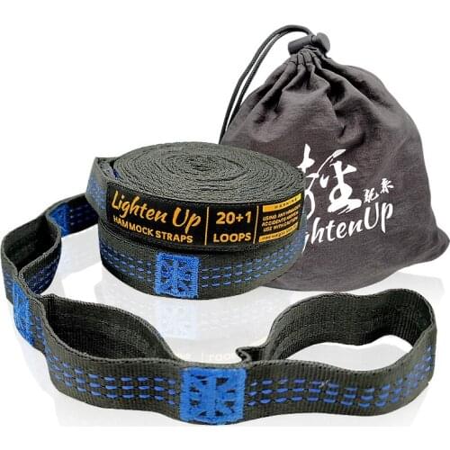 2Pcs Adjustable Tree Hanging Outdoor Hammock Straps 3M 20 Rings