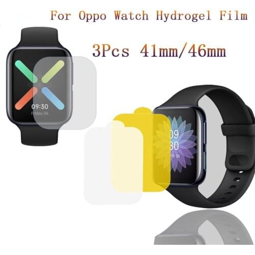 3pcs 2020 fashion TPU Hydrogel films scratch-resistant For Oppo Watch 46mm / 41mm Sports Smart Watch Films Screen Protector new