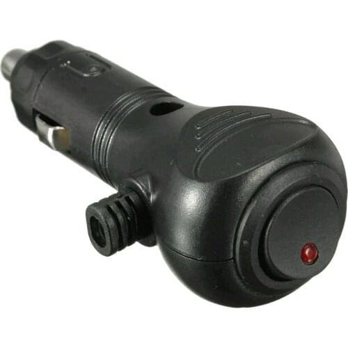 DC 12V Car Cigarette Lighter Socket Plug Connector LED On Off Switch Car Styling Lighter Socket Splitter Plug Connector