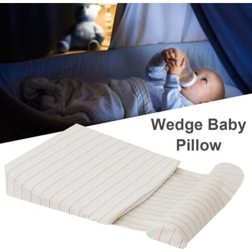 Baby Wedge Pillow Anti Baby Spit Milk Crib Cot Sleep Positioning Wedge Anti-Reflux Cushion Cotton Pad Mat