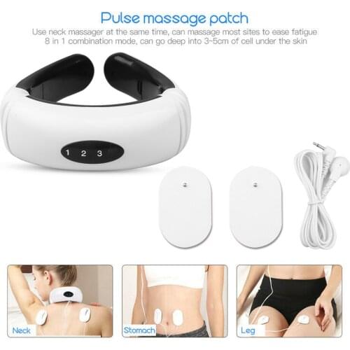 Electric Pulse Back Neck Massager, Infrared Heating, Pain Relief, Health Care, Relaxation Organ, Intelligent Vibration, Home