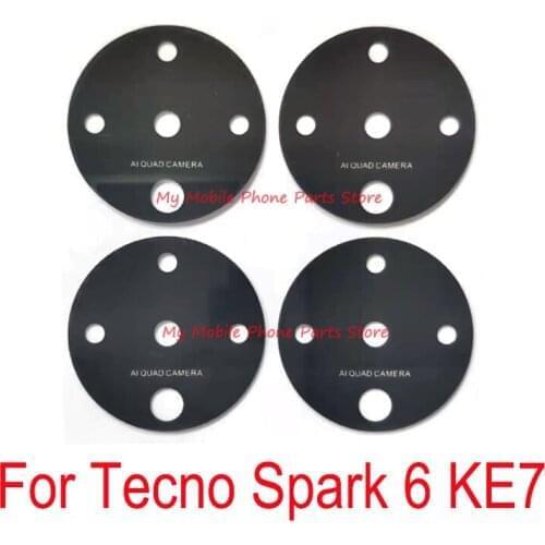 Mobile Phone Rear Camera Lens For Tecno Spark 6 KE7 Back Main Camera Glass Lens With Glue For Tecno Spark6 Repair Spare Parts