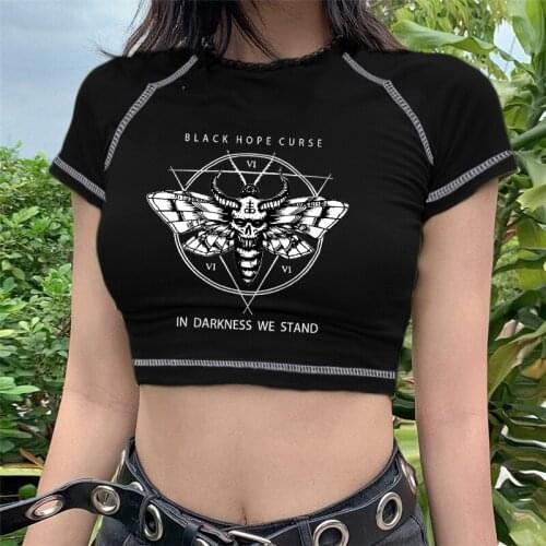 Gothic T-shirt Aesthetic T-Shirt y2k T-Shirt Retro T-Shirt Street Shirt Harajuku Shirt Punk Shirt Rap Shirt Dropshipping Tops