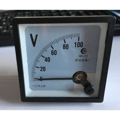 HC-72 DC 0-100V pointer type voltmeter voltage meter