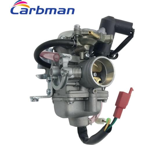Carbman Gy6 30mm Carburetor For 200 250 Moped Scooter Go Kart Dune Buggy PZ30 Carb Taotao Roketa