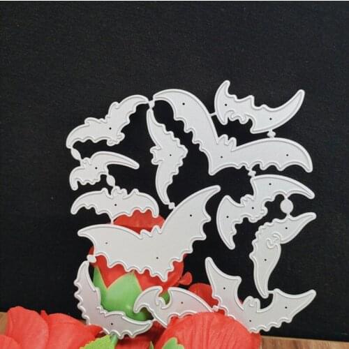 H55A Halloween Bat Metal Cutting Dies Stencil Scrapbooking DIY Album Stamp Paper Card Mold Embossing Decoration