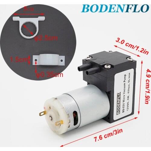 DC 12V Mini Suction Pump 4L/min -70Kpa High Vacuum Diaphragm Pumps With Silica Gel Holder