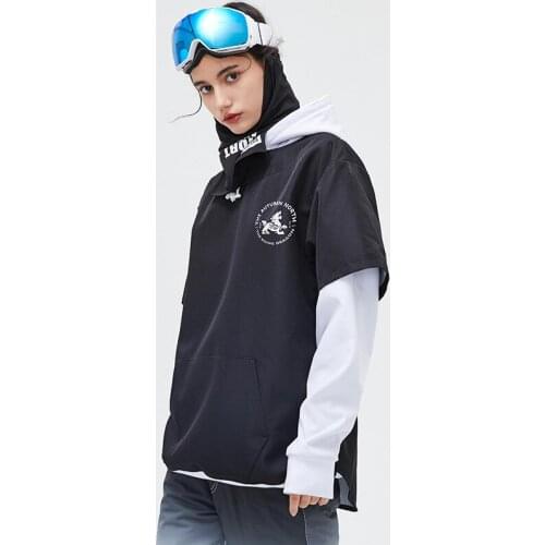 Men Women Winter Reflective Oversize Ski Hoodie Jackets Outdoor Warm Windproof Waterproof Skiing Hoodies Snowboarding Hoodie