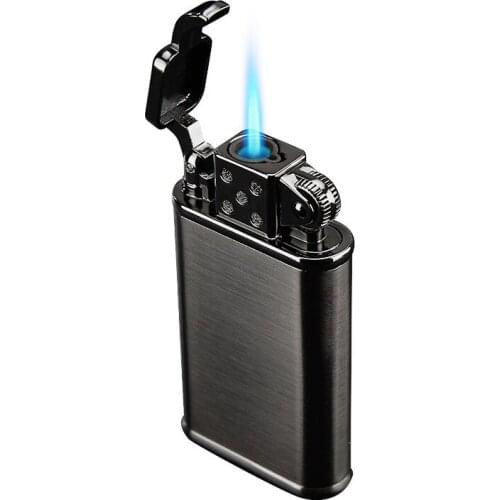 Inflatable Lighter Windproof Blue Flame Personality Creative Mens Metal Direct Welding Gun Cigarette accessories