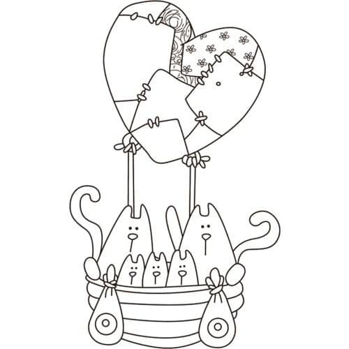 10x6 Love hanging basket New Transparent Clear Rubber Stamp Sheet Cling Scrapbooking Photo Album PaperCard DIY Craft