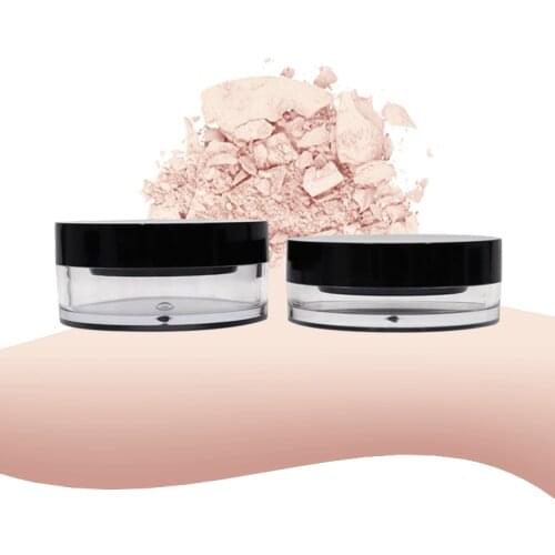 1pcs 10g/20g Portable Plastic Powder Box Handheld Empty Loose Powder Pot With Sieve Cosmetic Travel Makeup Jar Sifter Container