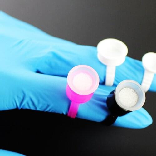 Recyclable Black/Pink Microblading Pigment Glue Ink Rings Sponge Cups for tattoo pigment holder Disposable ink cup tattoo pigmen