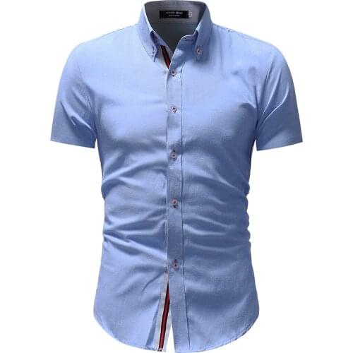 New arrival Summer Style Business Short sleeve men Shirt male Slim Fit England style casual shirts chemise homme
