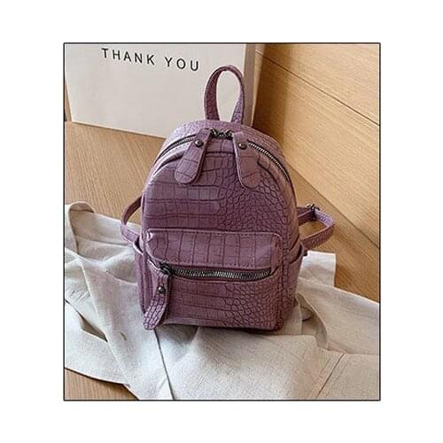 Girls Feminina Crocodile Backpacks Fashion Women Leather Backpack Female Small Shoulder Bag School Backpack for Teenage