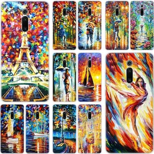 Hot Colorful oil painting Silicone Case For Xiaomi Mi Note 10 9T CC9 E 9 Pro A3 Lite Play Redmi Note 8T 8 8A 6 Pro 6A 4X Cover