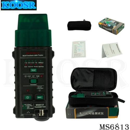 MS6813 Network Cable Tester RJ45BNC Connector Networking Cable Meter With Buzzer Hint Function