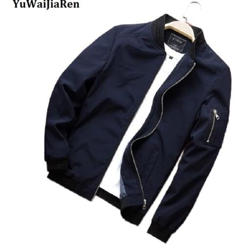 YuWaiJiaRen Jackets Man Casual Solid Color Coats Spring Jacket Male Waterproof Outerwear M-4XL Military Bomber Jacket