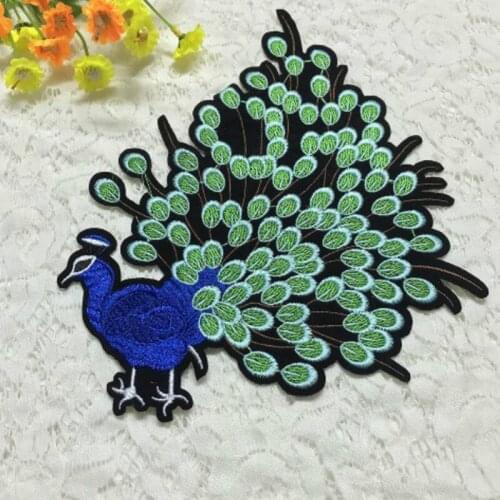 25pcs/Lot Embroidery Patches Letters Clothing Decoration Accessories Animal Peacock Diy Iron Heat Transfer Applique