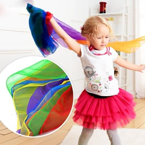 4PCS Children gymnastics scarves for outdoor game toys/ Kids Child parent interactive handkerchief educational toys GYH