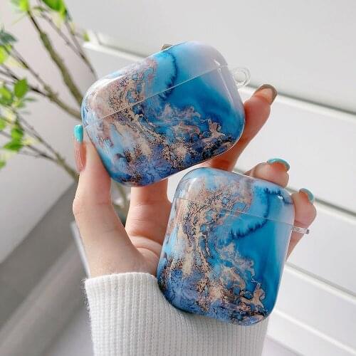 Case For Apple Airpods 2 Cover Cute Soft Marble Bluetooth Earphone Case Accessories funda For Airpods Pro Air Pods 1 Case Cover