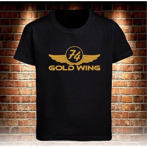 Gold Wing 74 Black T-Shirt MenS T Shirt S To 3Xl 2019 Summer Cross New Arrvial Style Fashion Street Men Funny Slim Tee Shirts