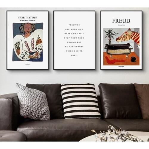 French Freud Henri Matisse English Letter Female Portrait Modern Decorative Picture Canvas Wall Art Poster For Room Office Decor