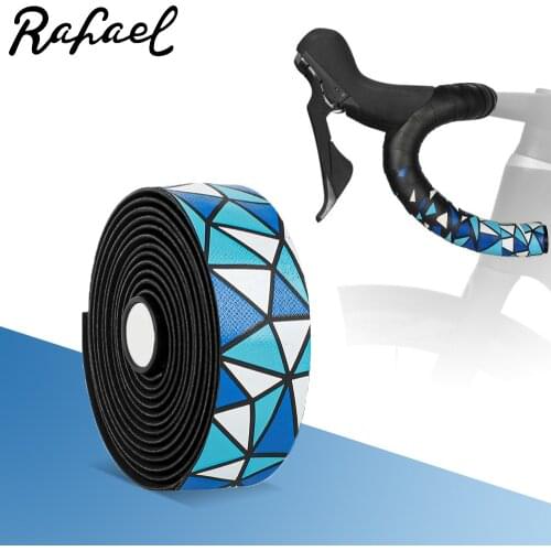 Riding Road MTB Bicycle Handlebar Tape Geometric Triangle Anti-Vibration PU Breathable Non-Slip Cool Handle Bar Belt Wrap DD-DSJ