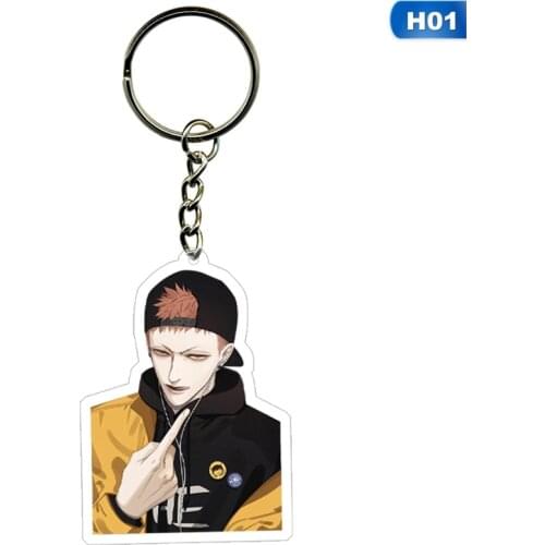 Cute Keyrings Youth Key Holder Cartoon Figure Old Xian Hetian Jian Yi Pendent Key Ring Jewelry Anime 19 Days Keychain