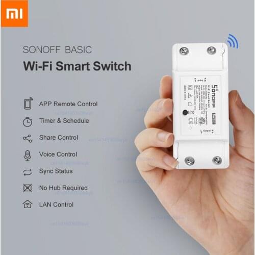 Xiaomi Basic R2 Mini DIY Module Wifi Light Switch Wireless APP Remote Control Switch 220V Smart Home Electrical Switches