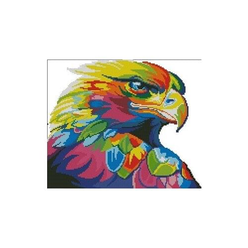 Rainbow series-Eagle 38-34 cross stitch kits single color simple aida fabric white canvas cotton thread embroidery