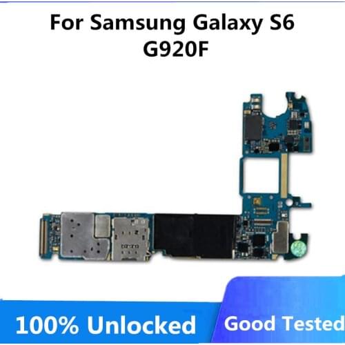 Original Motherboard 32GB For Samsung Galaxy S6 G920F Unlocked Mainboard For SM S6 G920F With Full Chips EU Version