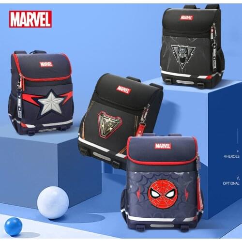 Genuine Disney Dee Marvel Cartoon Backpack 1-3 Grade Boys Spider-Man Childrens School Bag Cute Backpack