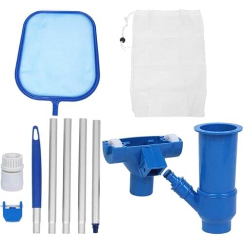 Swimming Pool Vacuum Cleaner Cleaning Tool Kit Suction Spary Jet Cleaner Head with Net for Spa Pond Fountain Hot Tub