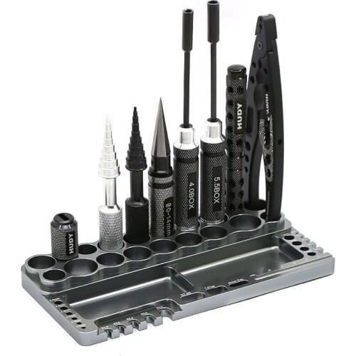 Screwdriver Repair Tool Shelf Hex Screwdriver Kit Holder Tool Rack Storage 18 Holes Bracket Key Wrench For All RC Cars