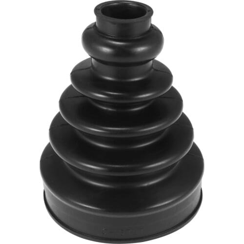 Uxcell Universal 69mm 90mm Dia Black Rubber CV Joint Boot Dust Dirt Protective Cover for Car